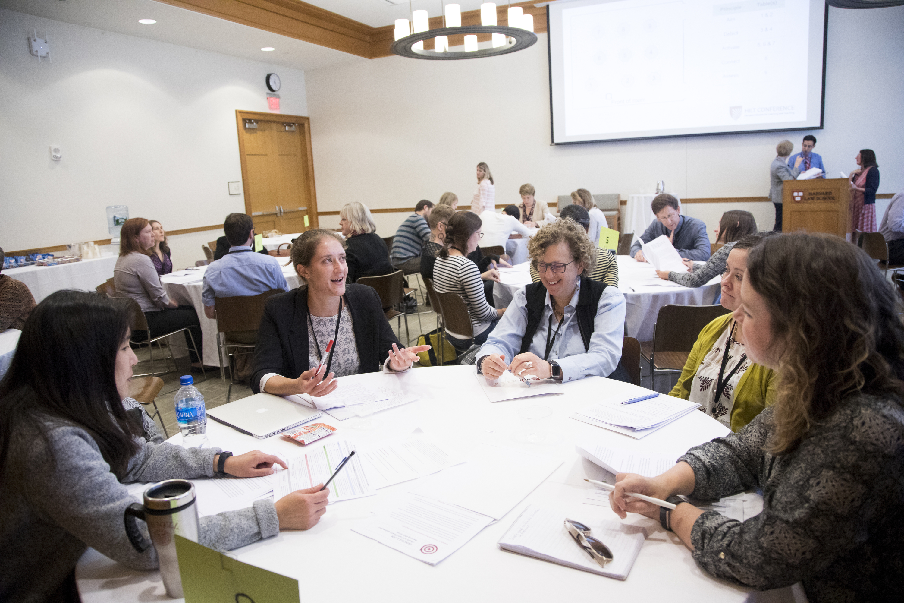 Attendees have small group discussion during "Simple Ways to Use the Science of Learning" breakout session