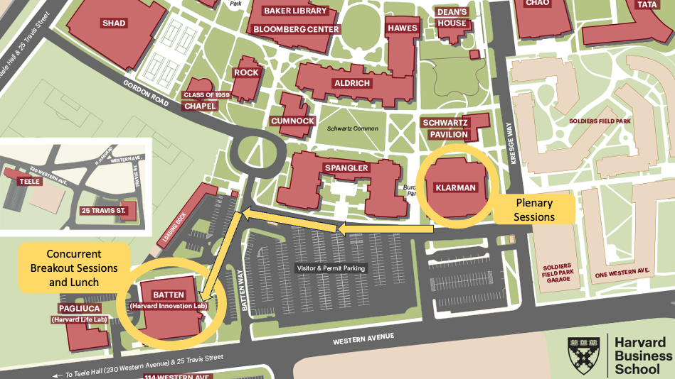 Colorful HBS campus map