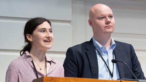HILT Conference speakers from left to right Ari Kohn and Jack Flanigan.