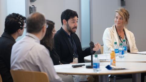 Harvard educators on a conference panel speaking