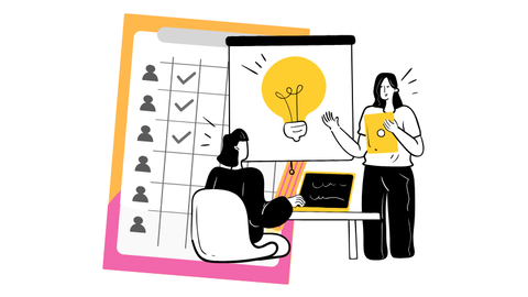 Illustration of a speaker checklist