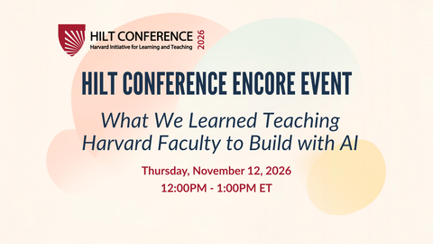HILT Conference Encore Event flyer with colorful transparent clouds and the 2026 HILT Conference logo