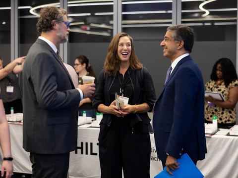 People networking during a HILT Confernce