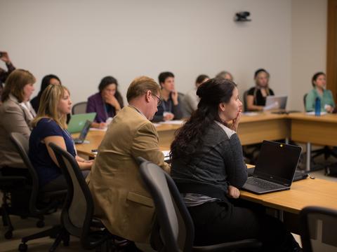 People sitting in a classroom