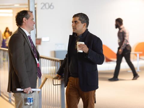 Two people having a conversation
