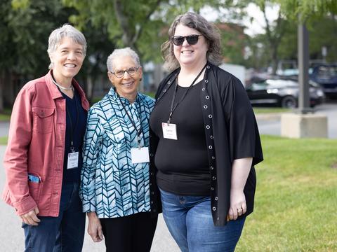 Three women posing