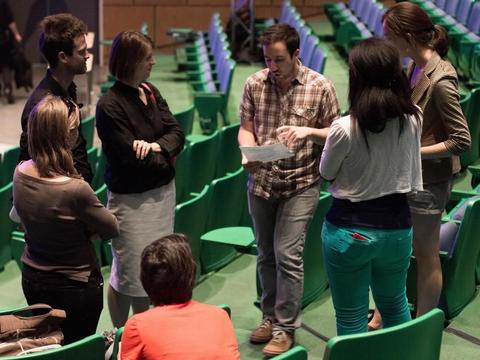 People standing in a circle