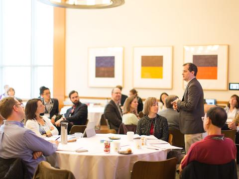 A man speaking to an audience