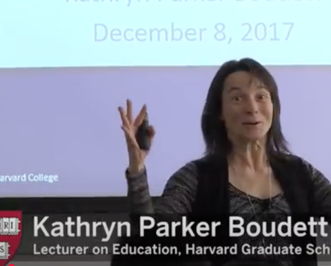 decorative image of Kathryn Parker Boudett for her talk