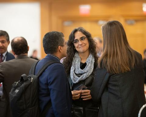 A group of educators networking 