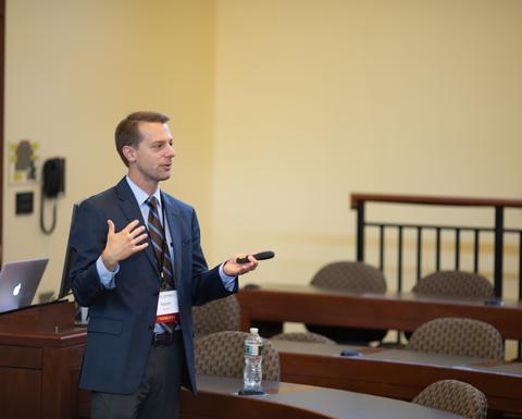 A man giving a speech