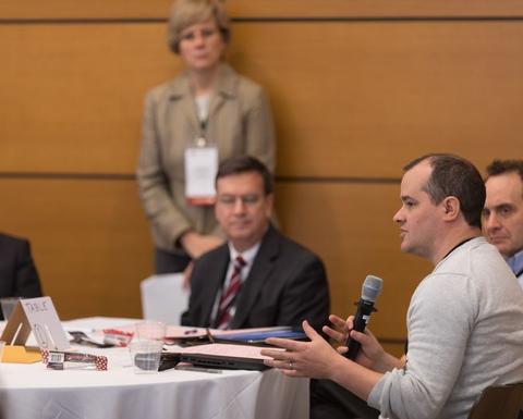 HILT Conference attendees engaging in conversation.