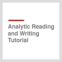 Analytic Reading and Writing Tutorial