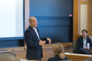 Professor Todd Rogers speaks during "How can research advance learning" breakout session