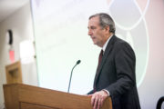 President Lawrence S. Bacow welcomes conference attendees