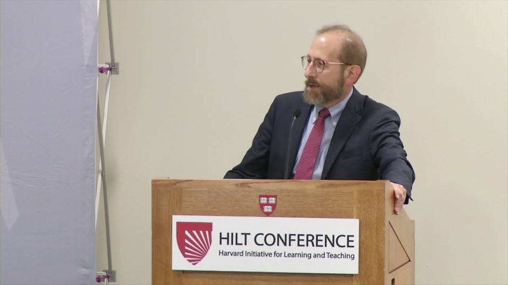 Harvard University Provost Alan Garber provided welcome remarks to kick-off HILT’s eighth annual conference: “Peer Learning: Everyone’s a Teacher, Everyone’s a Learner,” held Friday, September 27, 2019, in Wasserstein Hall at Harvard Law School.