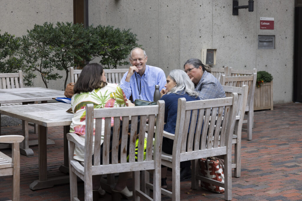 HILT Conference participants talking together outdoors