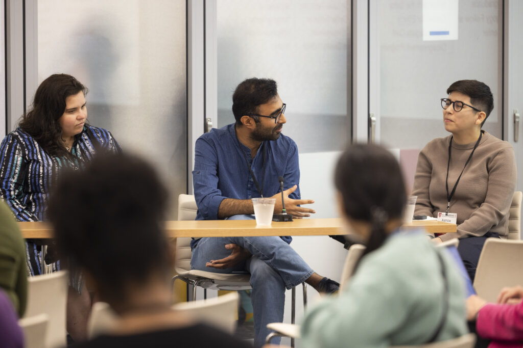 HILT Conference breakout session speakers from left to right, Cassandra Montenegro, Pratyush Rawal, and Ashlie Sandoval-Lee