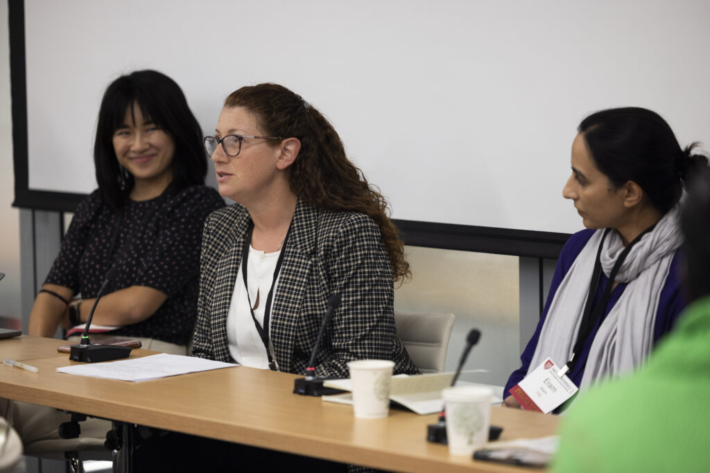 HILT Conference breakout session speaker from left to right Karina Lin-Murphy, Dr. Aimee Hollander, and Salma Abu Ayyash