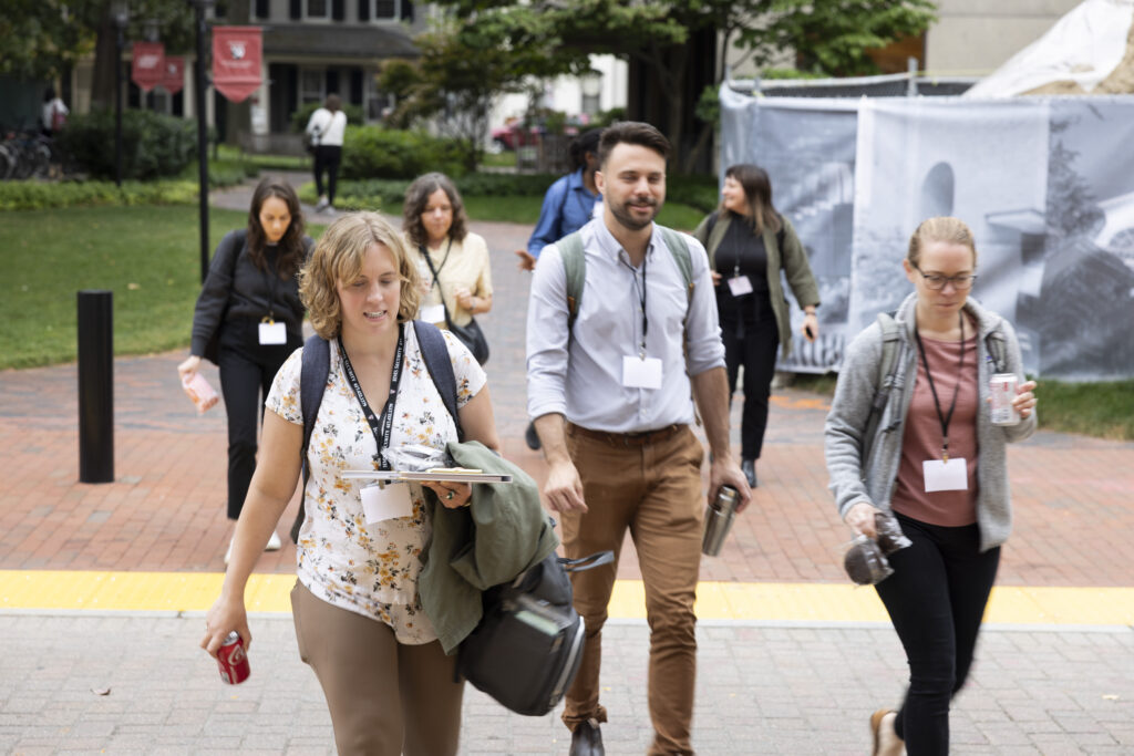 HILT Conference participants walking to Askwith Hall